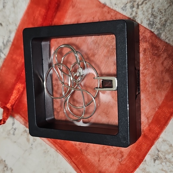 Artisan Sterling Silver Necklace with Garnet - Picture 9 of 10